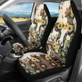 thumbnail image 2 of ZIATUBLE Aztec Ethnic Car Seat Covers Full Set of 2 Sunflower Cow Car Seat Dust Cover Stretch Vehicle Bucket Seat Cover Soft Front Seats Only Automotive Accessories for SUV Sedan Van, 2 of 7