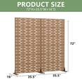 thumbnail image 6 of MAYEERTY 2-Piece Outdoor Metal Privacy Screen 6ft × 3ft Brown, 6-Panel Brick Pattern Decorative Screen for Patio, 6 of 6