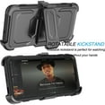 thumbnail image 3 of Samsung Galaxy S22 Plus Case, Galaxy S22 Plus 5G Holster Clip, Tiflook [Tshell] [Built-in Screen] [Kickstand Locking Belt] Secure Swivel Black, 3 of 7
