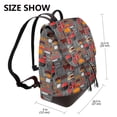 thumbnail image 2 of Easygdp BBQ Icons Mochila de Cuero para Mujeres, Bolso de Hombro, Bolsos de Mano de Moda para Trabajo y Viajes, 2 of 4