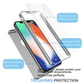 thumbnail image 2 of Cases for Apple iPhone XS Max / iPhone XS / iPhone XR / iPhone X, Njjex Ultra Thin Hard Slim Case Full Protective With Tempered Glass Screen Protector Case Cover -Rose Gold, 2 of 4