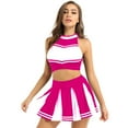 thumbnail image 2 of Alvivi Women Cheerleading Costume Uniform Outfit Crop Top+Mini Pleated Skirt, 2 of 6