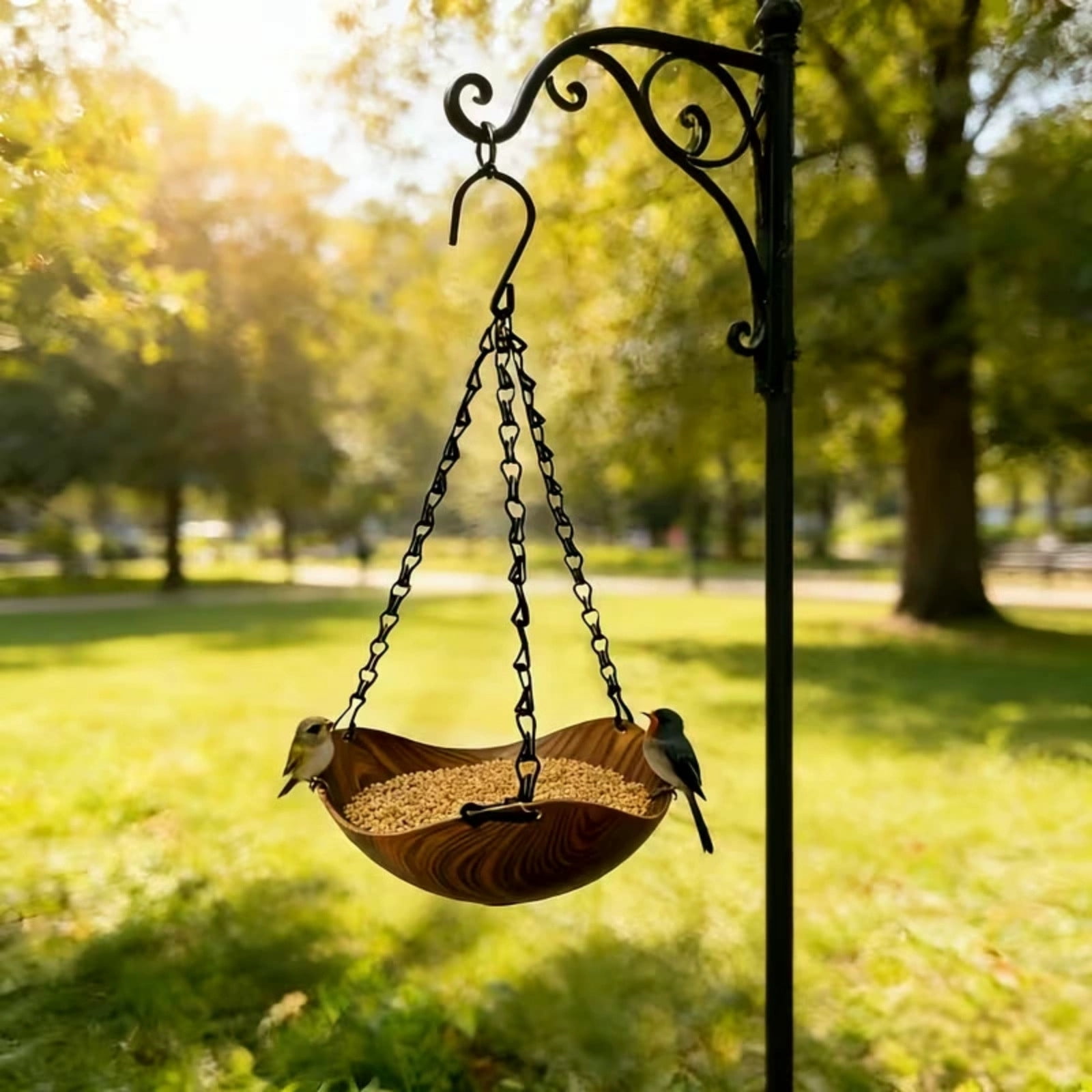 Hummingbird Feeder Hanging Bird Bath Windproof Bird Water Dispenser With Hanging Chain Outdoor Garden Bird Bath In The Courtyard Garden Decoration Bird Feeder Birdhouses Squirrel Proof