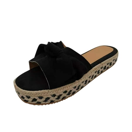 

adviicd Platform Sandals for Women Animal Slippers Fashion Platform Bowknot Women s Sandals And Slippers Size Large Wedge Womens Wool Slippers