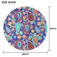 thumbnail image 6 of Round Waterproof Tablecloth 60×60 Inch, Boho Style Reusable Indoor/Outdoor Durable Table Cover for Party Kitchen Dinner Room Decor, 6 of 6