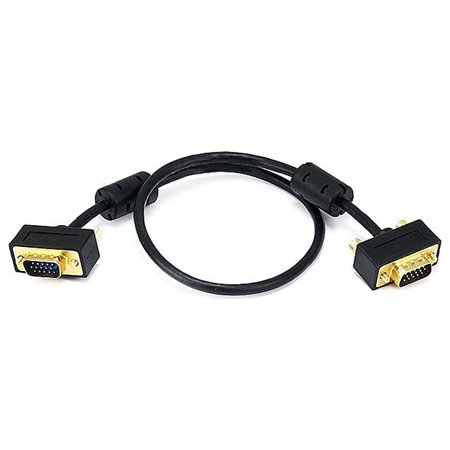 UPC: 0844660063582 | Monoprice 1.5  Ultra Slim Super VGA Male to Male 30 to 32AWG Monitor Cable With Ferrites Black