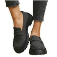 thumbnail image 5 of Gray Women Fashionable Loafers Comfortable With Round Toe And Thick Heel For Everyday Activities And Wear, 5 of 9