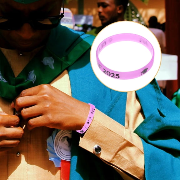 HEATSHAKING 10Pcs Luminous Wristbands Purple Silicone For Men Women Teenagers Graduation Party Keepsake