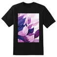 thumbnail image 2 of Plus Size Shirt for Women Black Tops for Women Short Sleeves Shirt for Women Purple Leaf 3 T Shirt Crewneck Shirt for Women 5XL, 2 of 5