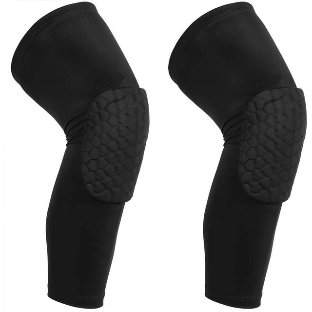 Basketball Knee Pads Volleyball Kneepad Honeycomb Crashproof Antislip Leg Sleeve Protective Pad Support Guard Padded Compression Wear - 2 PCS