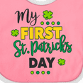thumbnail image 4 of Inktastic My First St Patrick's Day with Shamrocks Boys or Girls Baby Bib, 4 of 4
