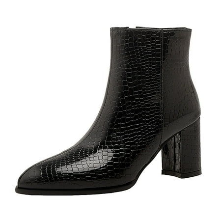 

ZHAGHMIN Women Silp On Tennis Shoes Women Waterproof Non Slip Leather High Heel Fashion Pumps Boots Womens Dress Shoe Wedged Boots Suede Pumps Wedges Closed Toe Light Shoes Heel For Women Closed Toe