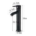 thumbnail image 3 of Grifo de lavabo Laklulu, mezclador de lavabo alto para baño o lavabo, mezclador de lavabo ajustable de agua fría y caliente (negro), 3 of 4