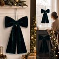 thumbnail image 6 of Christmas Decorations Velvet Bow Ornament Handmade Soft Hanging Bow With Rope For Tree Wreath Garland Wall Door Decor, 6 of 7