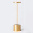 thumbnail image 1 of Lámpara de mesa LED recargable inalámbrica, lámparas de escritorio portátiles modernas de 34 cm, brillo de 3 niveles, luz para bar restaurante comedor (dorado), 1 of 4