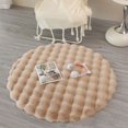 thumbnail image 2 of Dvumao Bedding Accessories, Cream Wind Round Carpet Sofa Round Floor Mat Living Room Tea Table Velvet 19.69x19.69 Inches, Gift for Friend, 2 of 6
