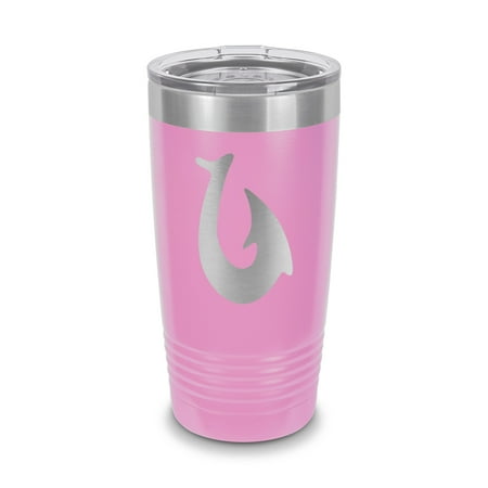 

Hawaiian Polynesian Fish Hook V1 Tumbler 20 oz - Laser Engraved w/ Clear Lid - Stainless Steel - Vacuum Insulated - Double Walled - Travel Mug - makau hawaii local hi - Light Purple