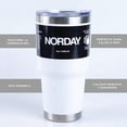thumbnail image 2 of Vasos de Acero Inoxidable - Termo Tumbler | Vaso Térmico de 30oz - 900ml | Mantiene La Temperatura Entre 8 y 24 Horas - Bebidas Frias y Calientes | Tapa blanco 30oz - 900ml NORDAY  30TBLACK, 2 of 6