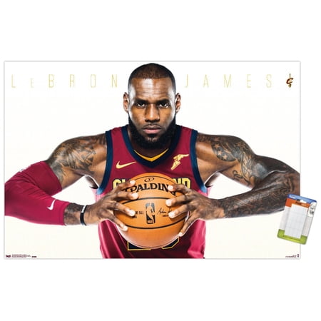 NBA Cleveland Cavaliers - Lebron James 17 Wall Poster, 14.725" x 22.375"