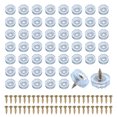 thumbnail image 1 of Uxcell 50Pcs Pies de tabla de cortar transparentes, 0.28" H x 0.71" D Almohadillas de goma redondas antideslizantes con tornillos y arandela de acero inoxidable incorporada para muebles, 1 of 6