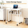 thumbnail image 1 of EDTara Mobile Folding Laptop Desk, Compact 24.8" Rolling Table With Wheels, Easy-Assembly Workstation for Tight Spaces, 1 of 8