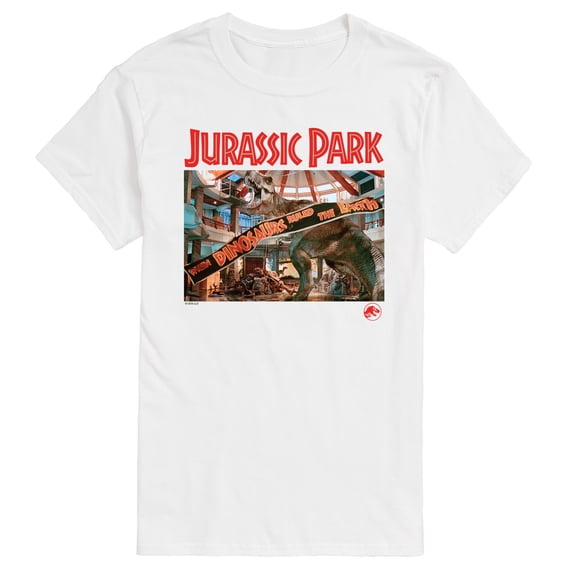 Jurassic Park - T-Rex Banner Scene Short Sleeve Graphic T-Shirt