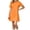 Orange, variant on Auroural Girls Customized Customers Short Sleeve T Shirt Dress Casual Crew Short Sleeve Round-Neck Dress Kids