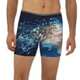 thumbnail image 2 of Salouo White Jellyfish Dansing in the Ocean Pattern Men's Boxer Briefs, Soft & Breathable Underwear Elastic Waistband Briefs for Men,1-Pack, 2 of 7