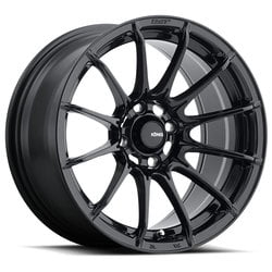 1 Konig 15x7 4X100  35 39B Dial In Gloss Black Wheel Rim