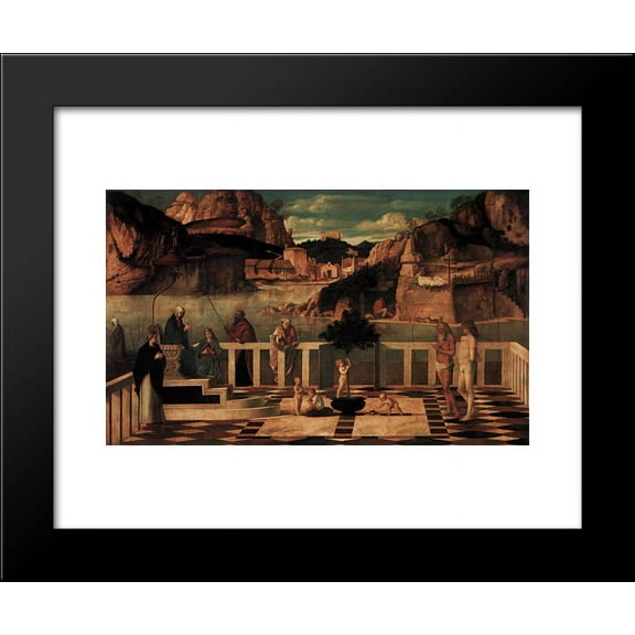 Sacred Allegory 20x24 Framed Art Print by Bellini, Giovanni
