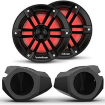 Rockford Fosgate M1-65B 6.5” Color Optix Marine 2-Way System with RZR14-FSE 6.5" Front Speaker Enclosures Compatible With Select 14 RZR Models