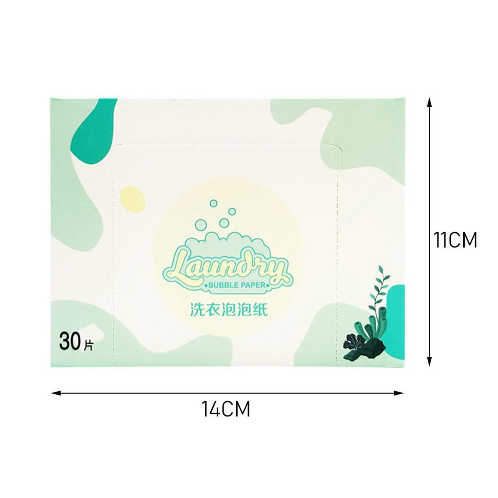 30 Pcs Laundry Detergent Sheets for Travel Home Wash Paper Sheets
