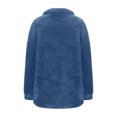thumbnail image 5 of Penkiiy Womens Loose Casual Zipper Sherpa Fleece Pockets Pullover Sweatshirt for Women 2XL Blue, 5 of 9