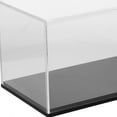 WAXIAYU Clear Acrylic Display Case with Black Base for Collectibles