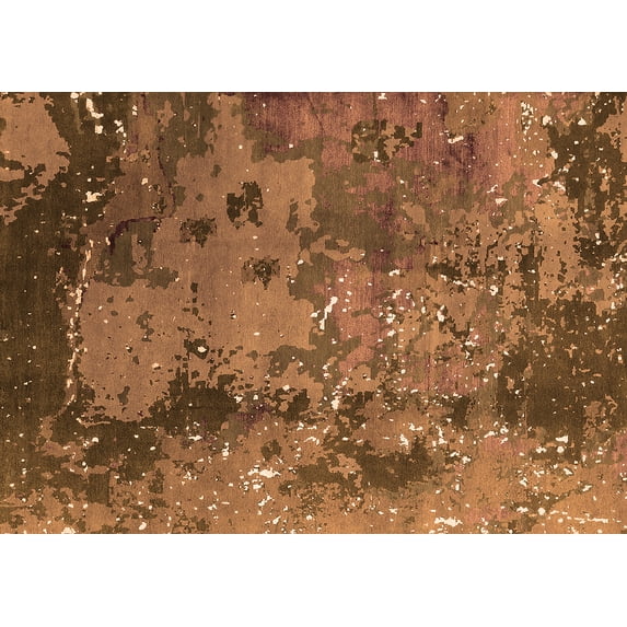 Ahgly Company Indoor Rectangle Oriental Orange Industrial Area Rugs, 6' x 9'