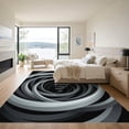 thumbnail image 3 of ODIKA 6'x9' Machine Washable Non-Slip Area Rug, Abstract Gray High Traffic Rug, Gray, 1011293, 3 of 7