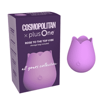 Cosmopolitan X plusOne 'Rose to the Top' Vibrator with Storage Bag, Magnetic Charging and USB Cable, Lavender