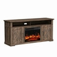 thumbnail image 6 of Electric Fireplace TV Stand for TVs up to 75", Farmhouse Entertainment Center with Fireplace, Vintage Brown, 6 of 9