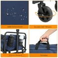 thumbnail image 5 of Zimtown Collapsible Wagon Folding Wagon Utility Wagon Cart with All-Terrain Wheels,Blue Frame, 5 of 10