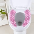 thumbnail image 6 of 2PCS Toilet Cover Seat Cushion Household Accessories Adult Plush Self-adhesive Warm Pad Convenience Home Supplies Pink, 6 of 10