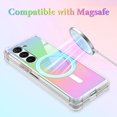 thumbnail image 4 of for Samsung Galaxy Z Fold 5 Case Magnetic Fluorescent Iridescent Transparent Phone Case for Women Men [Compatible with Magsafe]-Clear Laser, 4 of 6