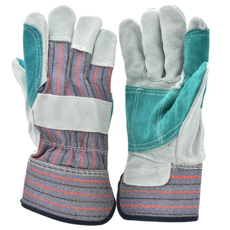 

G & F Products Cowhide Leather Work Gloves 5215L-5 Premium Suede Double Palm Size Large 5 Pack