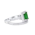 thumbnail image 2 of Radiant Cut Engagement Ring Simulated CZ 925 Sterling Silver Size 9, 2 of 3