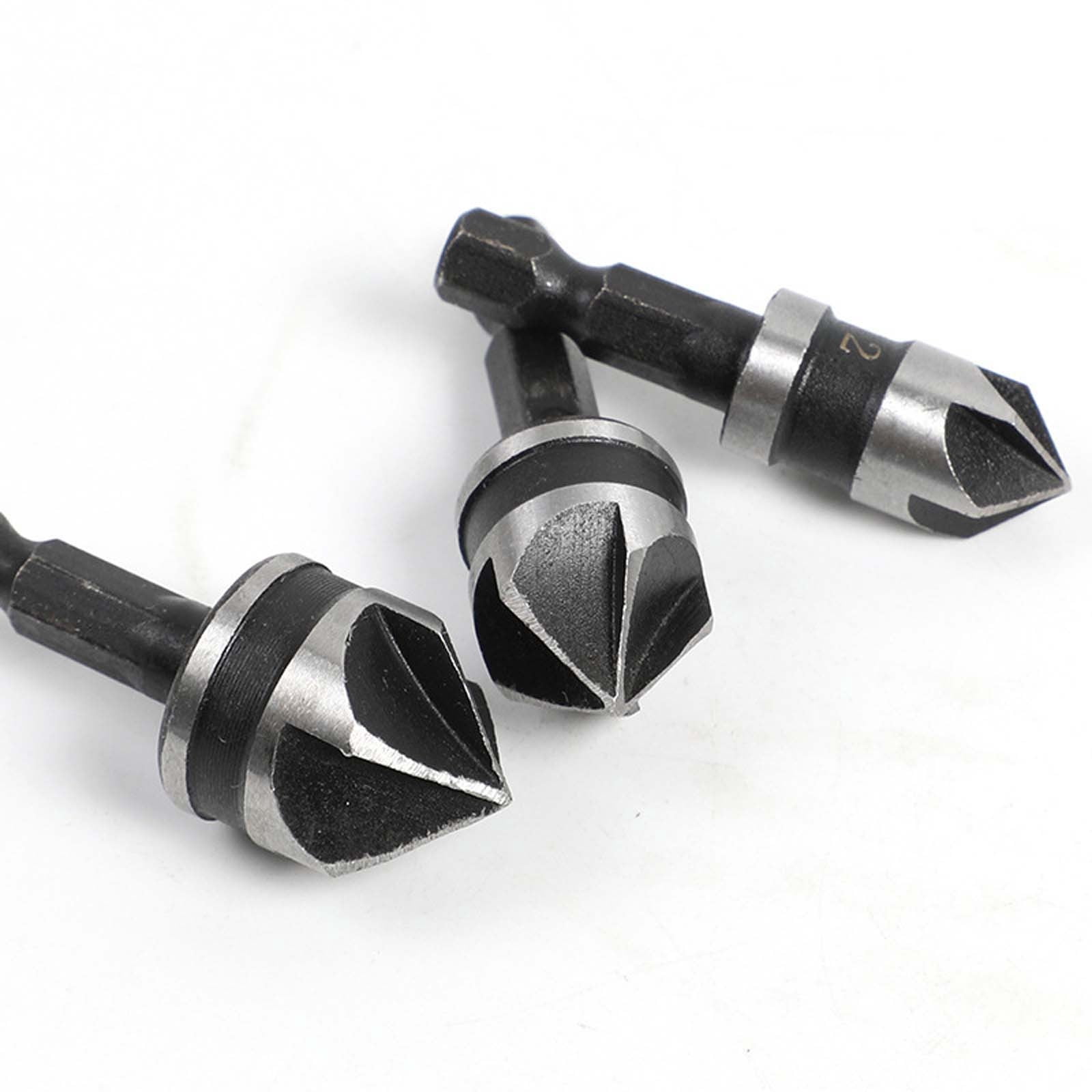 Lunxisen 3 Pcs High Carbon Steel Drill Bit Set Professional Precision for Woodworking Metalworking Durable Tools