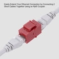 thumbnail image 3 of Uxcell 25 Pack RJ45 Ethernet Coupler, Female to Female Cat6 Coupler Ethernet Extension Adapter,Red, 3 of 6