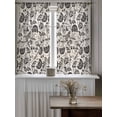 thumbnail image 4 of Black Spring Floral Curtains 54 Inch Length,Sheer Curtains for Bedroom Living Room Window Summer Botanical Farmhouse Vintage Rod Pocket Drapes Kitchen Curtains Small Half Window 52"x54" 2 Panels, 4 of 6