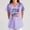 Purple, variant on Women's "250" Star-Filled Number V-Neck Tee with Ripped American Flag Graphic and Dual Front Pockets, Bold Design for Active Days or Casual Hangouts Blue XXL