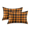 thumbnail image 2 of Haosy Satin Pillowcase for Hair and Skin Standard Cooling Silk Pillow Case with Envelope Closure Orange Scottish Tartan 20"x26", 2 of 9