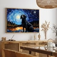 thumbnail image 5 of Cirnecodell Dog Canvas Van Gogh Starry Night Wall Art Gifts Canvas Wall Art Frame Music Artist Customized Canvas Framed Photo Art Work For The Bedroom(Gifts For Dog Lover ), 5 of 6