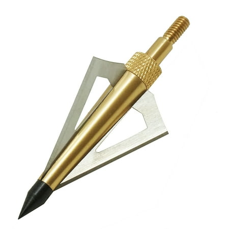 Safari Choice Crossbow 3 Fixed Blades Broadheads 125g 6pc pack (Gold)